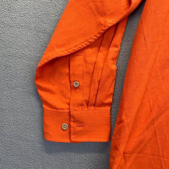 GH Bass & Co Explorer Men's Size XXL Orange Pocketed Fishing Shirt Long Sleeve. - Picture 12 of 12